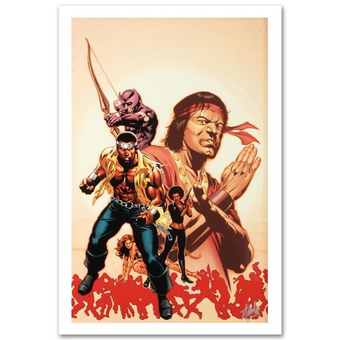 Stan Lee Signed, Marvel Comics "House of M: Avengers #2" Limited Edition Canvas, Numbered 2/99 with: House of M: Avengers #2 is a limited edition giclee on canvas with art by Mike Perkins . Officially licensed by Marvel, this piece is numbered 2/99 and hand signed by creative legend Stan Lee (1922-20