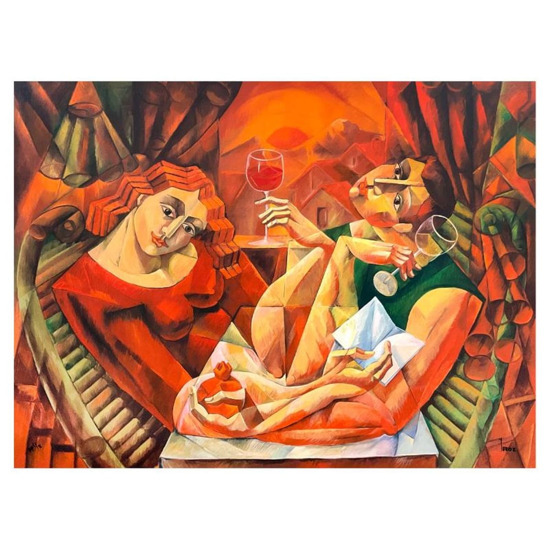 Yuroz, "Before Sunset" Limited Edition Printer's Proof Serigraph on Canvas, Numbered 1/2 and Hand (1 of 2)