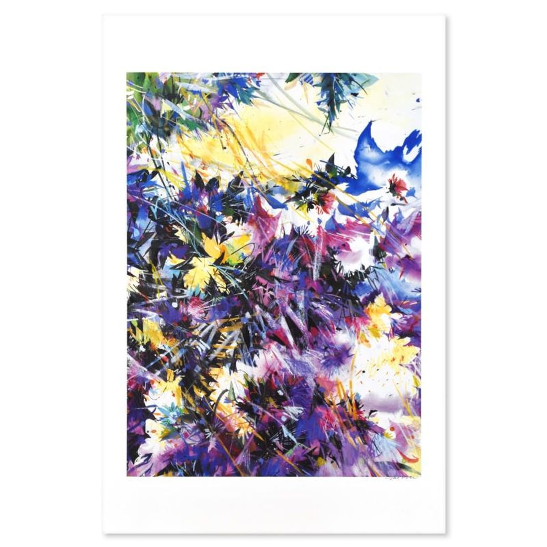 Zoe Mac, "Rhapsody" Limited Edition Lithograph, Numbered and Hand Signed with Letter of: Rhapsody is a limited edition lithograph on paper by Zoe Mac, numbered and hand signed by the artist. Includes Letter of Authenticity. Measures approx. 23" x 35" (border), 20" x 27" (image). Please no