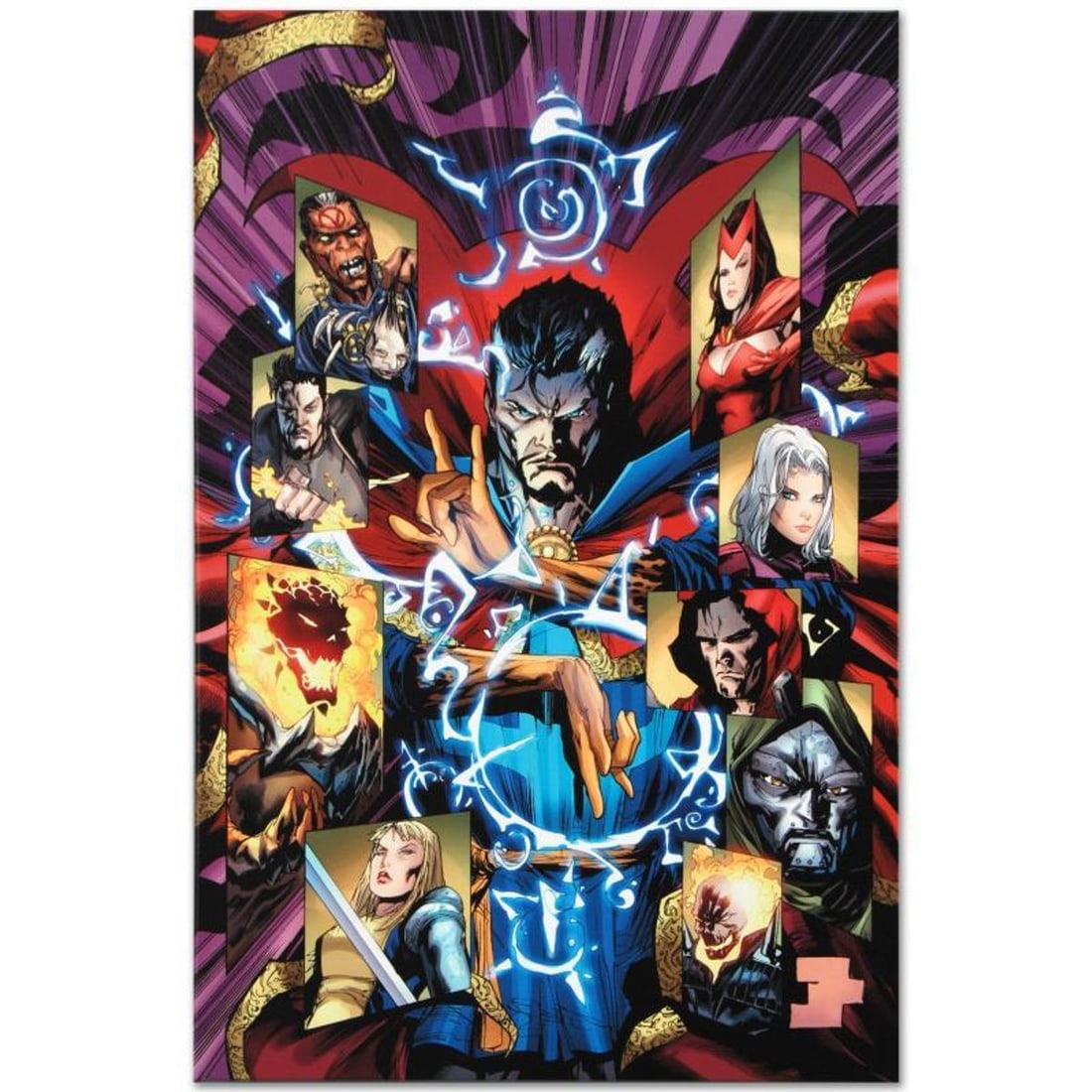 Marvel Comics "New Avengers #51" Numbered Limited Edition Giclee on Canvas by Billy Tan with COA.: A piece of comic book history, this limited edition, from original art by Billy Tan, depicts Dr. Strange. Billy Tan grew up in Malaysia and moved to the United States in 1989 to study business at the 
