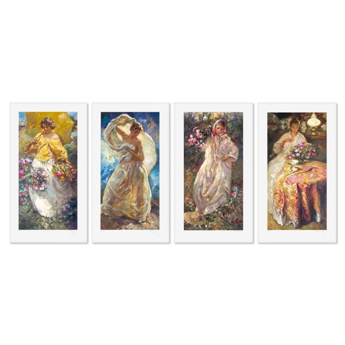 Royo, "Four Seasons (Suite)" Limited Edition Printer's Proof Serigraph, Numbered 1/7 and Hand Signed (1 of 4)