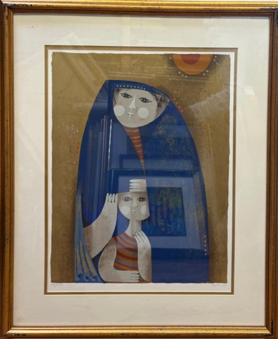 Sammy Briss- Serigraph on paper: Artist: Sammy Briss. Medium: Serigraph on paper. Measures approx. 24" x 30" (framed). Signature: Hand signed and numbered. Reference#: 33312.