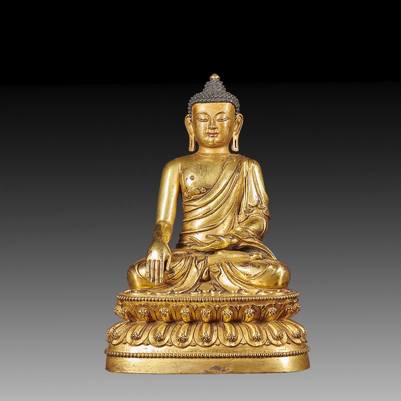 Chinese Ming Dynasty Tibetan Bronze Buddha: Chinese Ming Dynasty Tibetan Bronze Buddha.Size:26*16cm