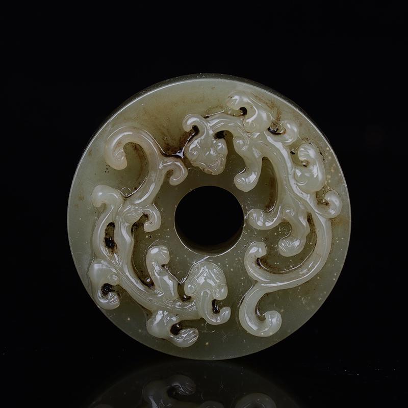 Chinese Antique Jade Bi: Chinese Antique Jade Bi .Identification certificate.Good condition.Size:56.5*17.4mm.Weight:94.6g