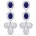 9.75 CTW Royalty Sapphire & VS Diamond Earrings 18K