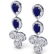 9.75 CTW Royalty Sapphire & VS Diamond Earrings 18K - 2