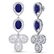9.75 CTW Royalty Sapphire & VS Diamond Earrings 18K - 3