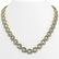 41.6 CTW Sky Topaz & Diamond Halo Necklace 10K Yellow