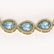 41.6 CTW Sky Topaz & Diamond Halo Necklace 10K Yellow - 3