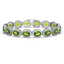 28.08 CTW Peridot & Diamond Halo Bracelet 10K White