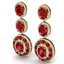 32.84 CTW Royalty Designer Ruby & VS Diamond Earrings - 2