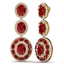 32.84 CTW Royalty Designer Ruby & VS Diamond Earrings - 3