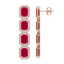 20.59 CTW Ruby & Diamond Halo Earrings 10K Rose Gold - 2