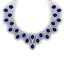 81 CTW Royalty Sapphire & VS Diamond Necklace 18K White