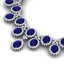 81 CTW Royalty Sapphire & VS Diamond Necklace 18K White - 2
