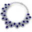 81 CTW Royalty Sapphire & VS Diamond Necklace 18K White - 3