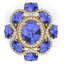 9.67 CTW Royalty Tanzanite & VS Diamond Ring 18K Yellow - 2