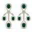25.08 CTW Royalty Emerald & VS Diamond Earrings 18K