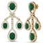 25.08 CTW Royalty Emerald & VS Diamond Earrings 18K - 3
