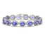 21.06 CTW Tanzanite & Diamond Halo Bracelet 10K White