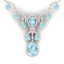 38.14 CTW Royalty Sky Topaz & VS Diamond Necklace 18K