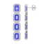 19.39 CTW Tanzanite & Diamond Halo Earrings 10K White - 2