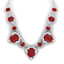 75.21 CTW Royalty Ruby & VS Diamond Necklace 18K White