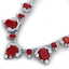 75.21 CTW Royalty Ruby & VS Diamond Necklace 18K White - 2