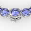 100 CTW Tanzanite & VS/SI Diamond Necklace 14K White