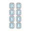 19.49 CTW Aquamarine & Diamond Halo Earrings 10K White