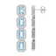 19.49 CTW Aquamarine & Diamond Halo Earrings 10K White - 2