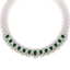 33.4 CTW Royalty Emerald & VS Diamond Necklace 18K Rose