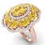 13.71 CTW Royalty Canary Citrine & VS Diamond Ring 18K