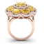 13.71 CTW Royalty Canary Citrine & VS Diamond Ring 18K - 3