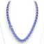 170 CTW Tanzanite & VS/SI Diamond Necklace 14K White - 3