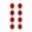 15.68 CTW Ruby & Diamond Halo Earrings 10K Yellow Gold