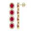 15.68 CTW Ruby & Diamond Halo Earrings 10K Yellow Gold - 2