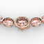 148 CTW Morganite & VS/SI Diamond Pave Necklace 14K