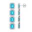 18.99 CTW Swiss Topaz & Diamond Halo Earrings 10K White - 2