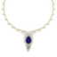 23.43 CTW Royalty Sapphire & VS Diamond Necklace 18K