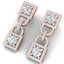 4 CTW Certified SI/I Diamond Halo Earrings 18K Rose
