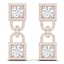 4 CTW Certified SI/I Diamond Halo Earrings 18K Rose - 3