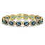 29.53 CTW London Topaz & Diamond Halo Bracelet 10K