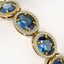29.53 CTW London Topaz & Diamond Halo Bracelet 10K - 3