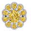 18.53 CTW Royalty Canary Citrine & VS Diamond Ring 18K - 2