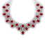 81 CTW Royalty Designer Ruby & VS Diamond Necklace 18K