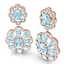32.99 CTW Royalty Sky Topaz & VS Diamond Earrings 18K - 3