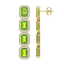 17.81 CTW Peridot & Diamond Halo Earrings 10K Yellow - 2