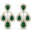 29.23 CTW Royalty Emerald & VS Diamond Earrings 18K