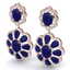 33.88 CTW Royalty Sapphire & VS Diamond Earrings 18K - 2